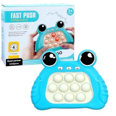 Imagem de Brinquedo Pop It Mini Game com 4 Tipos de Jogos Sapo azul - Yara Eletr