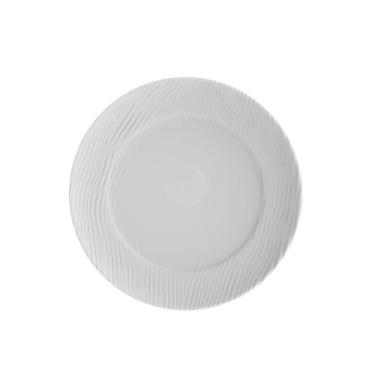 Imagem de Prato Raso 27,6cm Relevo Dunas Branco Fosco Germer Porcelana - Germer 