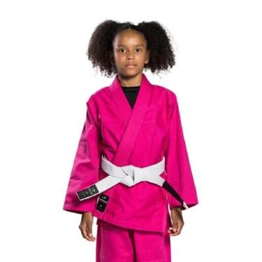 Imagem de Kimono Pretorian Infantil Trainning Trançado Rosa Feminino Jiu Jitsu-Feminino
