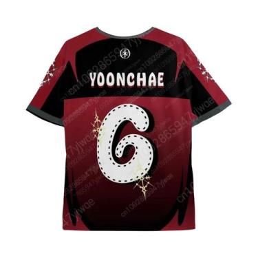 Imagem de Camiseta Esportiva Casual Feminina De Verão KATSEYE Jersey Com Gola Re