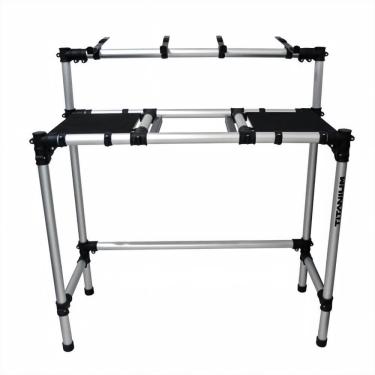 Imagem de Suporte Profissional Titanium Racks RDJCDJ Com Bandejas em MDF Para CDJs, Suporte Para...