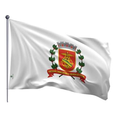 Imagem de Bandeira do Município de Santos Uma Face Estampada Tamanho70x100cm - Q