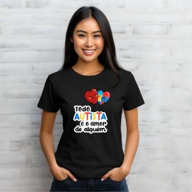 Imagem de Camiseta Babylook Autismo Consciente Autista Algodão Plus - RV Tshirts