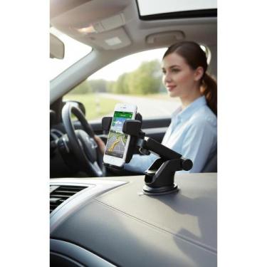 Imagem de 2x Suporte Celular Carro Ventosa Painel Trava Automática Uni - Congrat