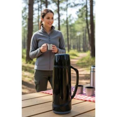 Imagem de 2x Termo Cristal 1L Preto: Bebidas Quentes/Frias - Congratulations Sto