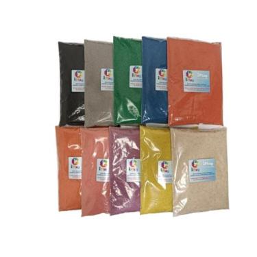 Imagem de KIT Areia Colorida Tratada 10 pacotes 200g Padrão - iPlay Areias