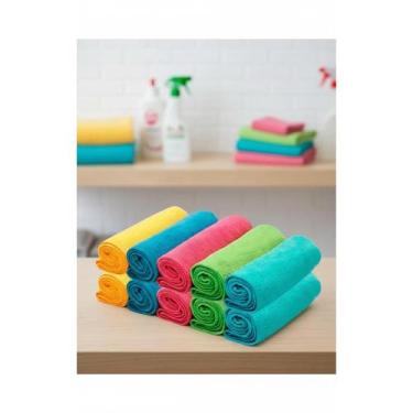 Imagem de 2x Pano Microfibra 39x39cm Anti-Risco Alta Absorção 10un - Congratulat