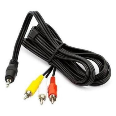 Imagem de Cabo P2 Para Rca 1,5m Estéreo Áudio E Vídeo Celular Dvd Home Theater S