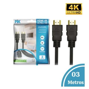 Imagem de Cabo HDMI 2.0 Ultra HD 4K 3D Banhado a Ouro Para Game PC Notebook TV -