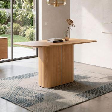 Imagem de Mesa de Jantar 6 Lugares Retangular 160cm Verbena N01 Ypê - Lyam Decor
