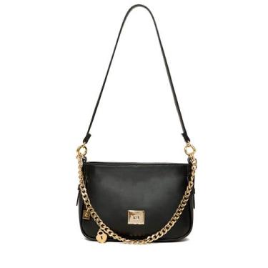 Imagem de Bolsa Feminina Rafitthy Tote Pequena Correntinhas Preto, Preto, Único