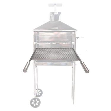Imagem de Grelha Churrasco Espetinho Movel 53x25,5 Inox Churrasqueira - LAURINDO