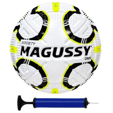 Imagem de Bola de Futebol Society Magussy Onix Grama Sintética Com Bomba de Ar-Unissex