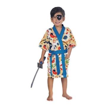 Imagem de Roupão Felpudo Infantil Quimono Pirata  Lepper, PP