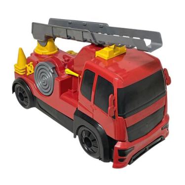Imagem de Brinquedo Carrinho Bombeiro Extintor Caminhão Grande Cones - WE COMPAN