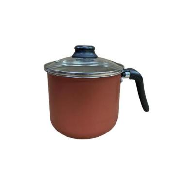 Imagem de Caneco 14cm Cereja Dourado 1,7L Tampa de Vidro Linha Premium J4TECH Al