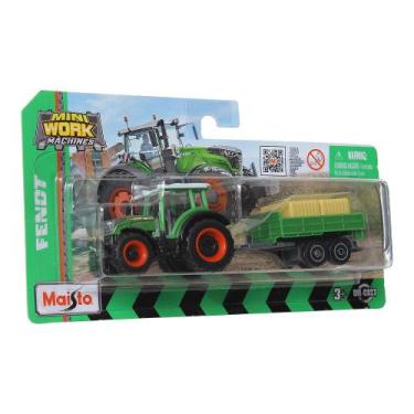 Imagem de Trator Fendt Verde com Vagão Maisto 39384