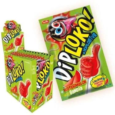 Imagem de Pirulito Dip Loko Display com 15X11G. Sabor Melancia