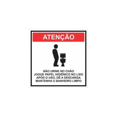 Imagem de Placa de PVC 3mm ORIENTAÇAO SANITARIO MASCULINO 15cmx15cm - Bem Brasil