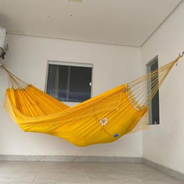 Imagem de Rede De Descanso Dormir Grande Casal Reforçada Sol A Sol Bordada De Va