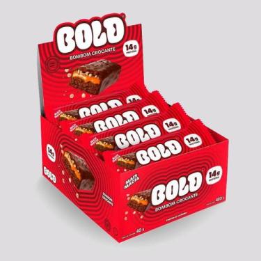 Imagem de Barra de Proteína Bold 14g 12 unidades - Bold Snacks, Bombom Crocante