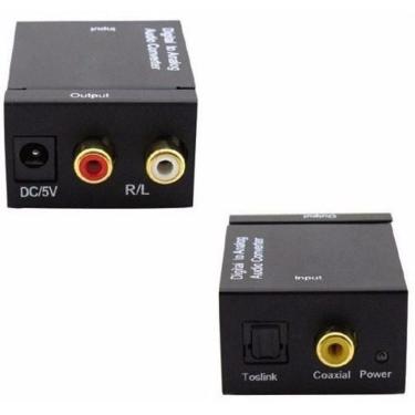 Imagem de Adaptador Conversor Óptico Spdif Toslink E Coaxial Digital Para Rca