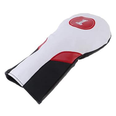 Imagem de Capa de Golfe para Taco de Golfe 460cc Driver Madeira Capa para Cabeça de Golfe Manga , Branco 1