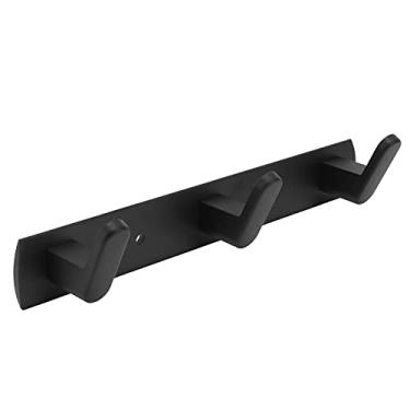 Imagem de Ganchos de fileira, ganchos para casacos de parede revestidos com tinta e gancho de alumínio para cozinha para banheiro (3 ganchos)