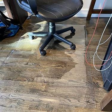 Imagem de Corredor de piso de plástico de vinil transparente, protetor de carpete transparente para cozinha de entrada doméstica para cadeira de mesa, à prova d'água antiderrapante fácil de limpar (tamanho : 95 x 405 cm (3,1 pés x 13,3 pés) )