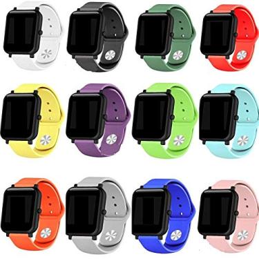 Imagem de kit 3 Pulseiras coloridas para amazfit bip