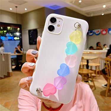 Imagem de Capa de corrente de pulseira em forma de coração transparente fashion para samsung galaxy j5 j3 j7 a5 2017 j4 j6 plus a7 a9 2018 capa de silicone macio , estilo 3, para j3 2017 (j330)