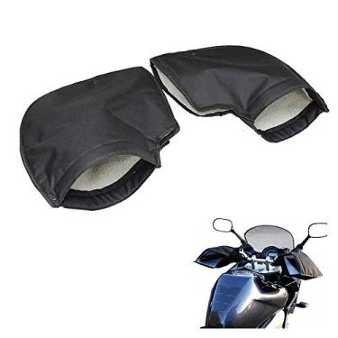 Imagem de Yajun Luvas para guidão de motocicleta, capas quentes de inverno, à prova de vento, tecido Oxford 420D, luvas de ciclismo duráveis, 1 par