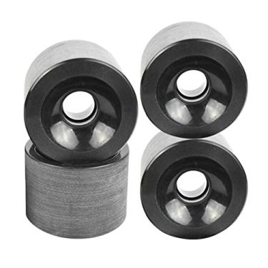 Imagem de Esquirla Conjunto de de Longboard 4 Peças 70x51mm Skate Board PU Roller 78A Wheel, Preto