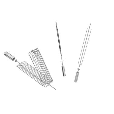 Imagem de Kit Espetos Grelha Tridente e Espada - Pratic Metal