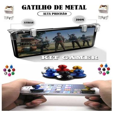 Imagem de Kit Gamer Mobile Gatilhos + Analógico Para Android e Ios 