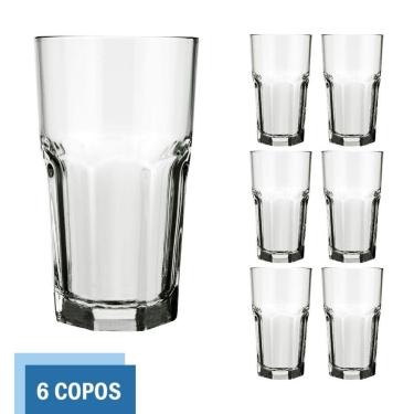 Imagem de Copo Vidro 340ml Bristol Suco Agua Cristal Luxo Nadir - 6 Un