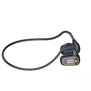 Imagem de Fones de ouvido com condução de ar + Conjunto de fone de ouvido Bluetooth com combinação sem fio TWS Redução de ruído esportiva adequado para uso a longo prazo com compartimento da bateria Display digital de carga rápida