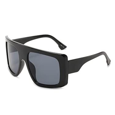 Imagem de Óculos de sol femininos quadrados de tamanho grande, moda vintage, óculos de sol grandes, óculos de sol masculinos, hip hop, tons gradientes, 4, China