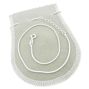 Imagem de Tornozeleira Feminina 25/29Cm 1Mm Folheada Prata Tz107