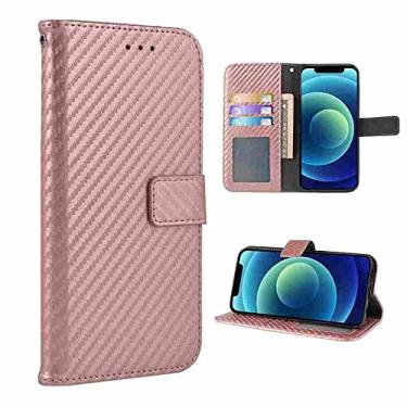 Imagem de SHOYAO Estojo Fólio de Capa de Telefone for ALCATEL 3V 2018, Couro PU Premium Capa Slim Fit for 3V 2018, Suporte de visualização horizontal, boa aparência, Cor de rosa