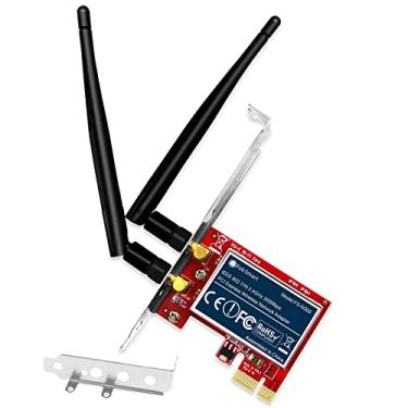 Imagem de FebSmart Adaptador de rede sem fio N 2,4 GHz 300 Mbps PCIE para Windows 11, 10, 8.1, 8, 7, XP (32/64 bits), Windows Server e Linux PCs, PCIE WiFi Adapter (FS-N300)