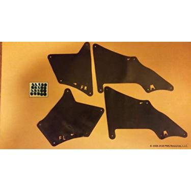 Imagem de Yota Liners Conjunto de quatro protetores de respingos com clipes para Lexus GX460 e GX470 2003-2018 (forro de vedação, avental protetor, proteção contra respingos, saia, proteção, vedação, vedação contra respingos) G