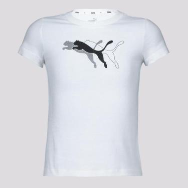 Imagem de Camiseta Puma Power Graphic G Juvenil Feminina Branca