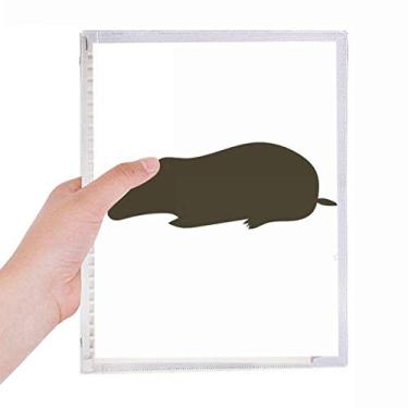 Imagem de Caderno de retrato de animal Black Mole diário de folhas soltas recarregável, artigos de papelaria