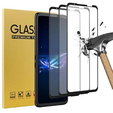 Imagem de Fanbiya Protetor de tela para ASUS ROG Phone 6/6 Pro/6D/6D Ultimata, HD transparente resistente a arranhões, sem bolhas, anti-impressões digitais vidro temperado de dureza 9H (3 Pack)