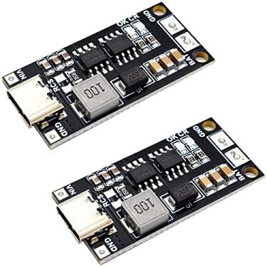 Imagem de Adeept Módulo de carregamento de bateria de lítio tipo C BMS 2S 2A 18650 21700 3,7V placa de carregamento de polímero de lítio boost step-up USB C para 8,4V - 2 peças