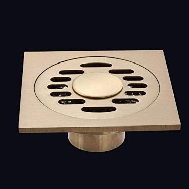 Imagem de Piso de banheiro Ralo de piso Tampa de ralo de piso Ralo de cobre Desodorante Máquina de lavar banheiro Filtro de água de três vias de aço inoxidável prata B