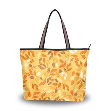 Imagem de Bolsa de ombro feminina My Daily com folhas de outono, Multi, Medium