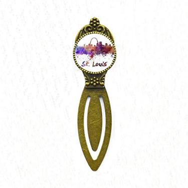 Imagem de Marcador de página retrô em aquarela St.Louis America City