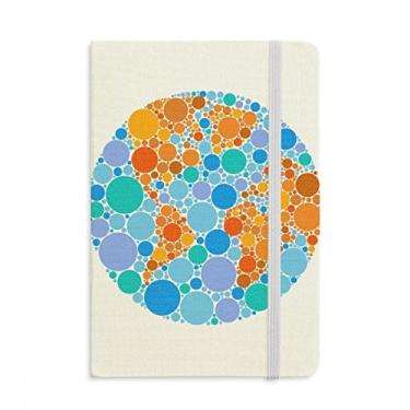 Imagem de Caderno de anotações em tecido com capa dura oficial e laranja azul